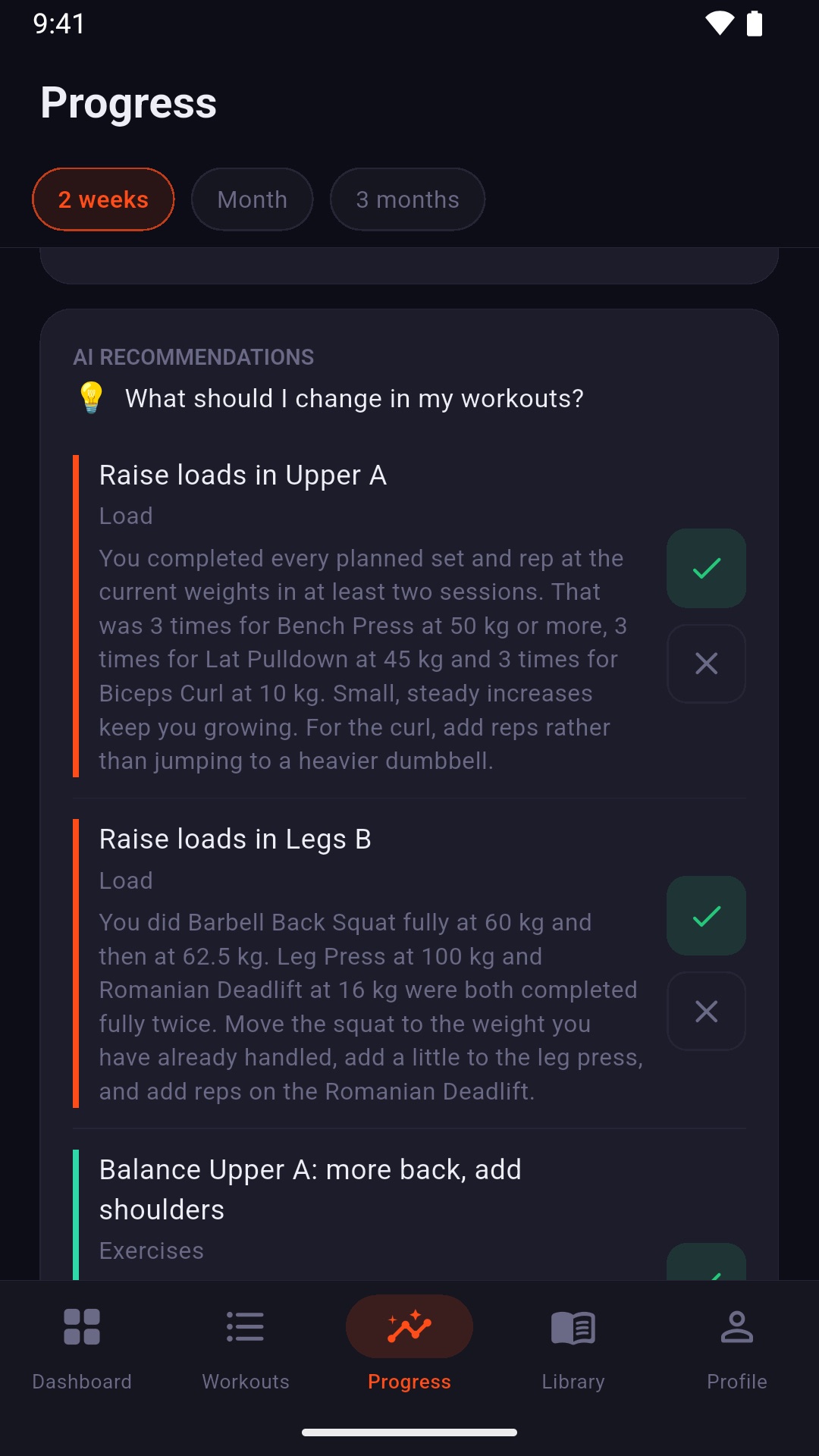Fitence aI review of recent weeks with recommendations you can apply in one tap